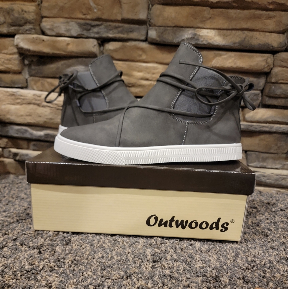 Suede Lace Up Hi Top Sneaker